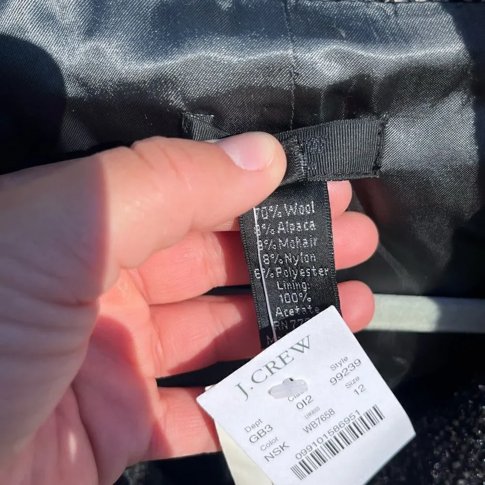 J Crew Collection Metallic Mohair Tweed Jacket NWT - Picture 4 of 13